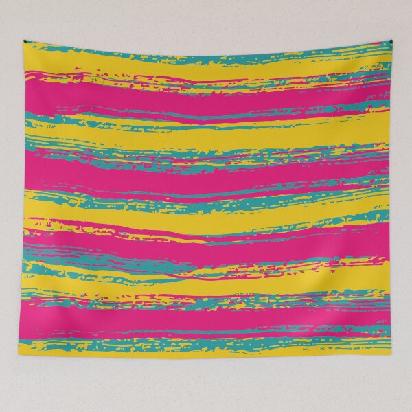 Item preview, Horizontal Magenta, Yellow, Dark Turquoise Stripes designed and sold by Mia Harper Design.