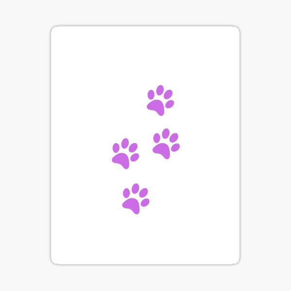 magenta paw prints Sticker