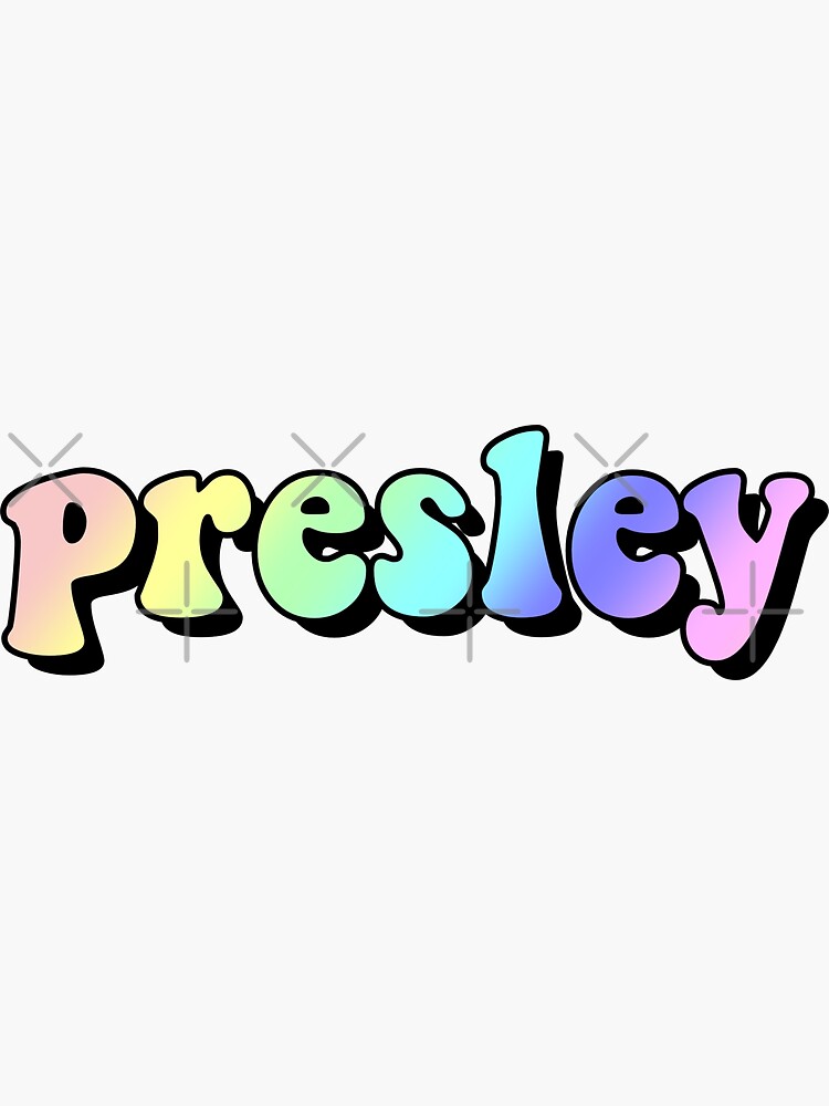 “aesthetic rainbow presley name” Sticker for Sale by STAR10008 | Redbubble