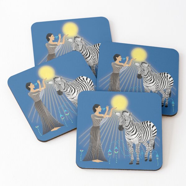 Artikelvorschau, NEFERTITI & ZEBRA (blaue Version) entworfen und verkauft von dorabarkoczi.