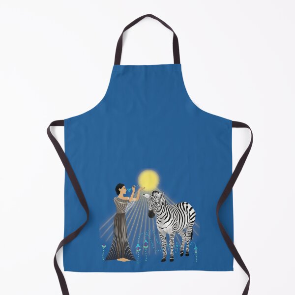 Item preview, NEFERTITI & ZEBRA (blue version) designed and sold by dorabarkoczi.
