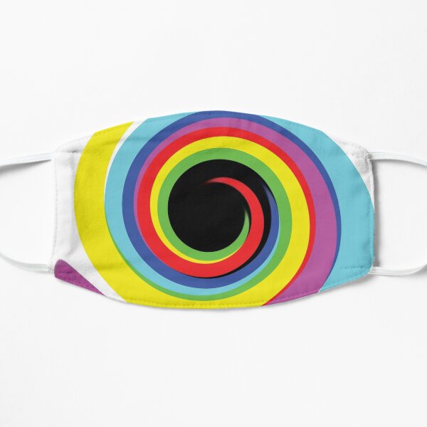 #OpArt #OpticalArt #Rainbow, #design, vortex, creativity, bright, target, horizontal, color, circle, multi colored Flat Mask