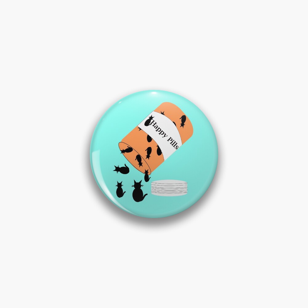 Cat Happy Pills Pin