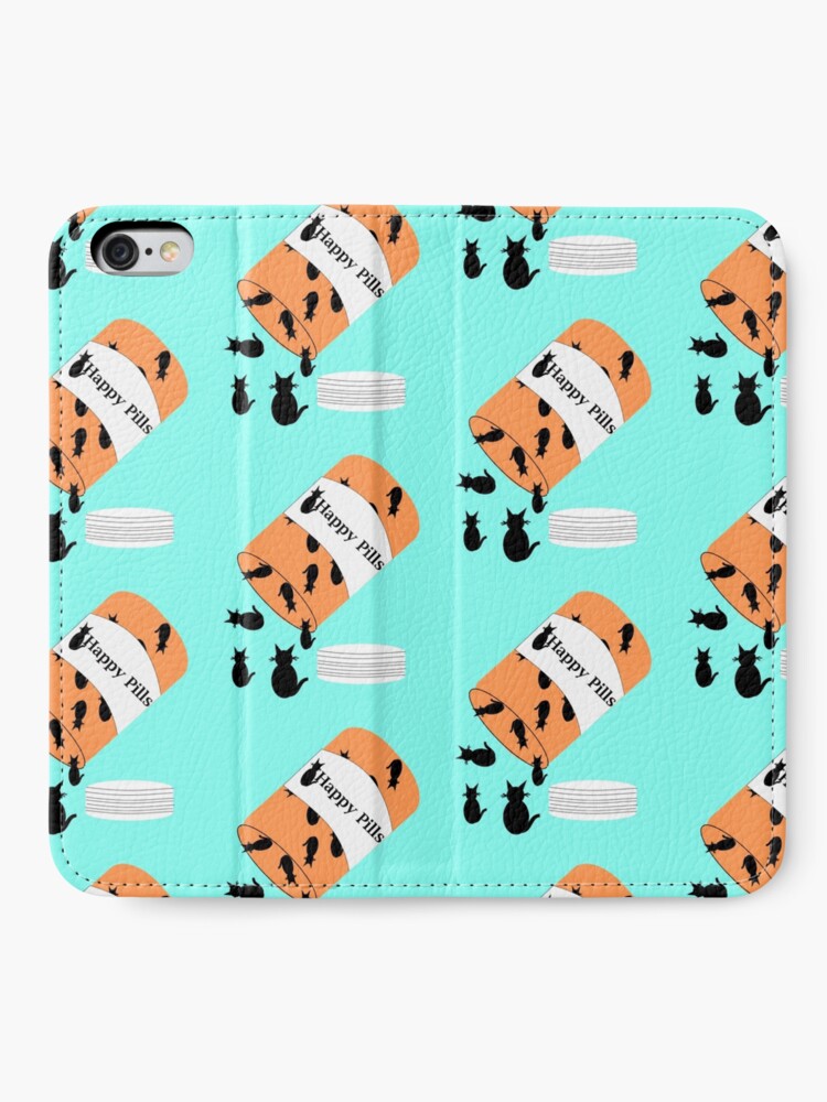 Alternate view of Cat Happy Pills iPhone Wallet