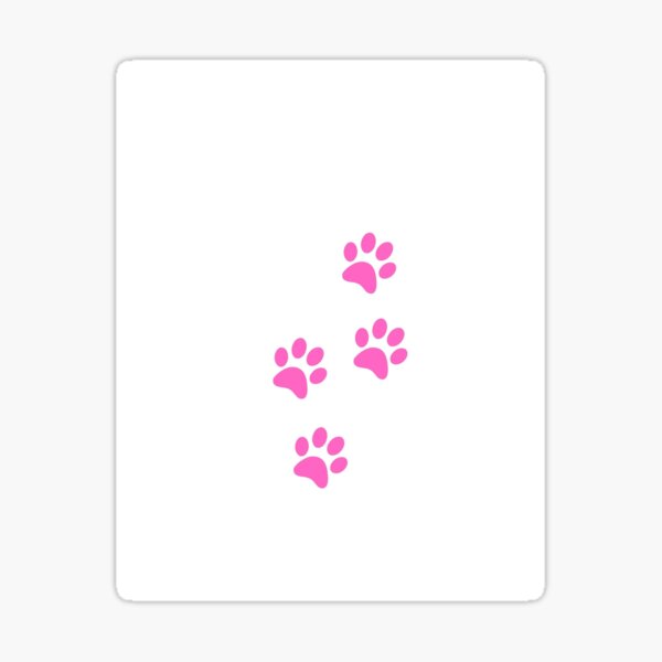 pink paw prints Sticker