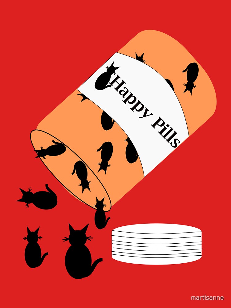 Cat Happy Pills by martisanne