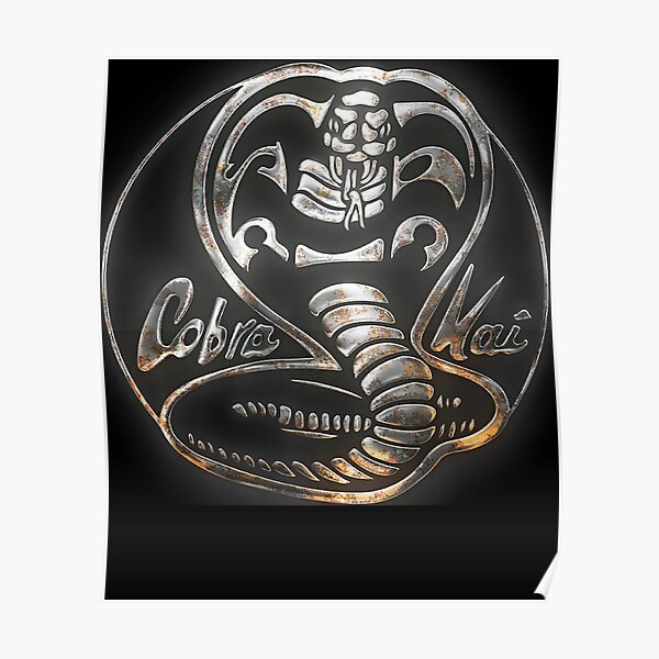 Cobra Kai Rusted Steel Snake Logo Poster