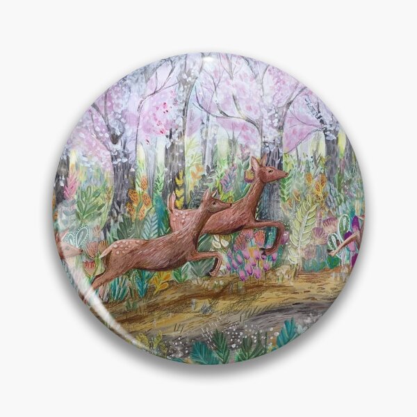 Artikelvorschau, Sprunghirsch in einem Zauberwald entworfen und verkauft von Sarahlovellart.
