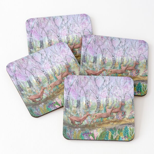 Item preview, Leaping Deer in a Magic Forest designed and sold by Sarahlovellart.