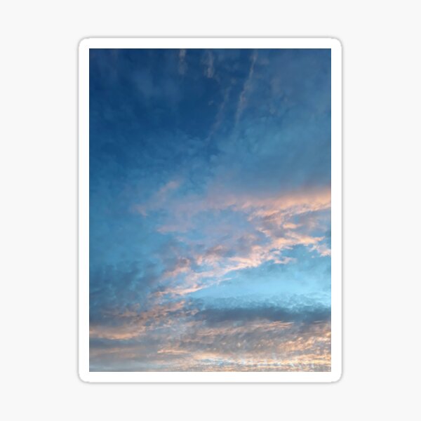 Item preview, Early Morning Blue Sky with White and Orange Fluffy Clouds. designed and sold by omg-designs.