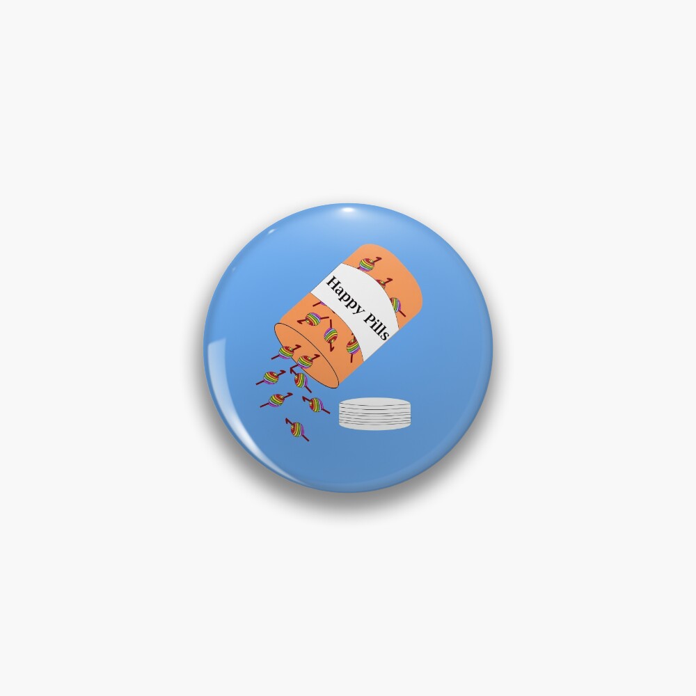 Crochet Happy Pills Pin