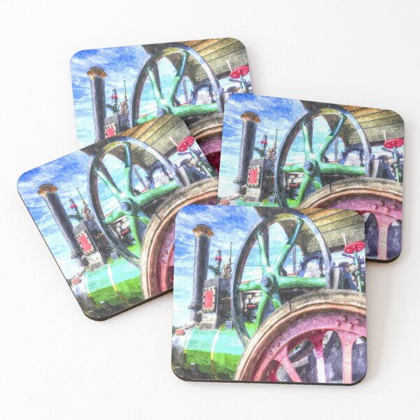 Item preview, Clayton and Shuttleworth Traction Engine Art designed and sold by Londonimages.