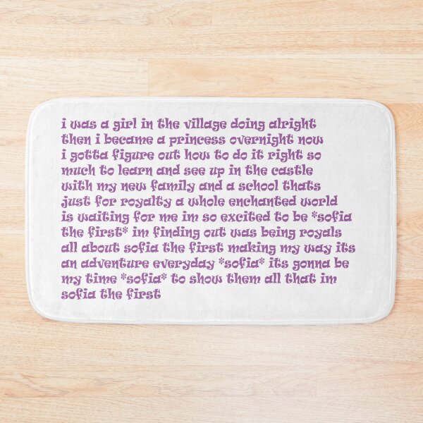 Item preview, Sofia the First Theme Song Lyrics designed and sold by melkin05.