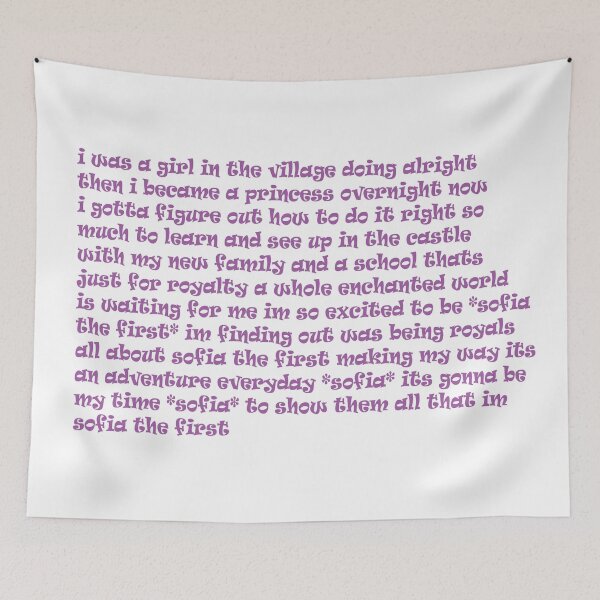 Item preview, Sofia the First Theme Song Lyrics designed and sold by melkin05.