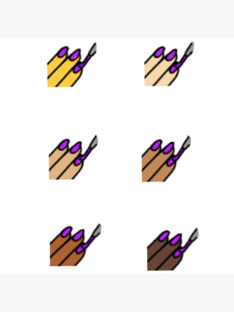 "Nail painting emoji all skin tones" Sticker for Sale by paigeoreilly