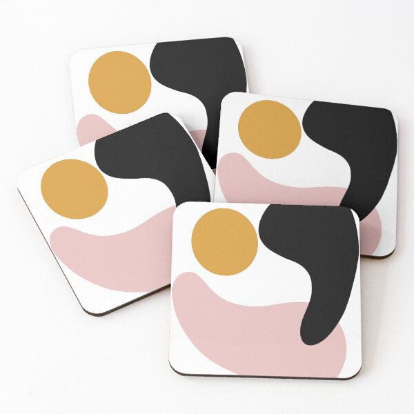 Item preview, Abstract Art - Drops - Black Pink Yellow designed and sold by Geometricshow.