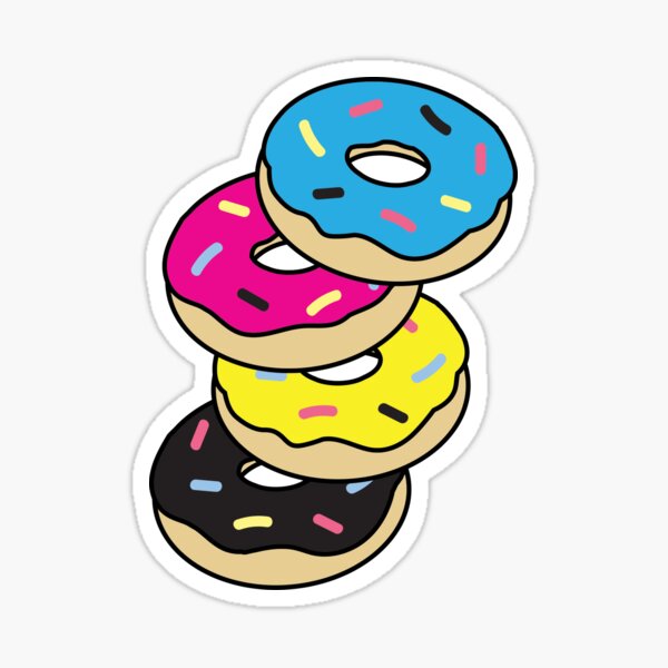 CMYK Designer Donuts Sticker