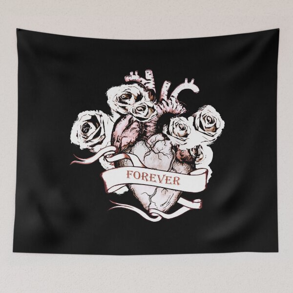 Item preview, Forever Pink roses Bloom Floral Heart Human Anatomy flowers designed and sold by Collagedream.