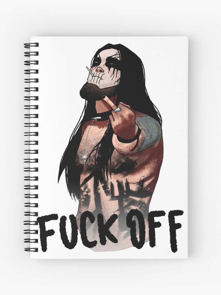 Shagrath Dimmu Borgir - Fuck Off Spiral Notebook for Sale by