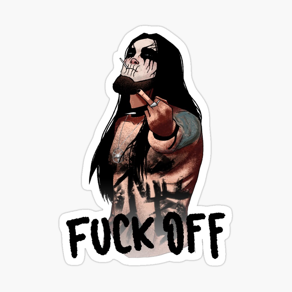 Shagrath Dimmu Borgir - Fuck Off Postcard for Sale by Rachel Mifsud