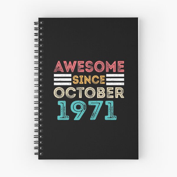 Item preview, Retro Vintage 49th Birthday - Awesome Since October 1971 designed and sold by meedTee.