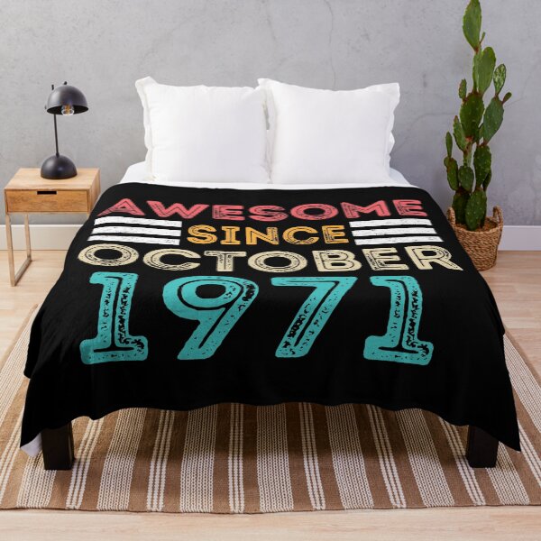 Item preview, Retro Vintage 49th Birthday - Awesome Since October 1971 designed and sold by meedTee.
