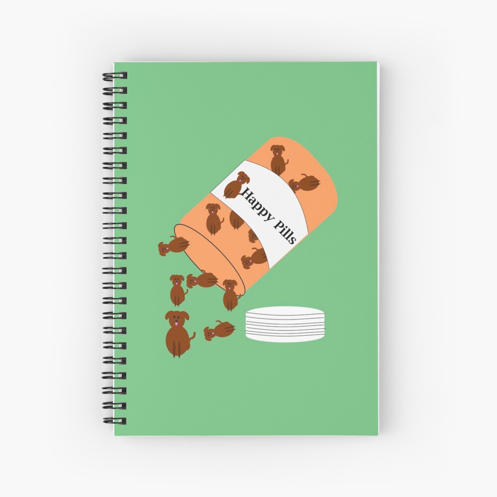 Doggy happy pills Spiral Notebook