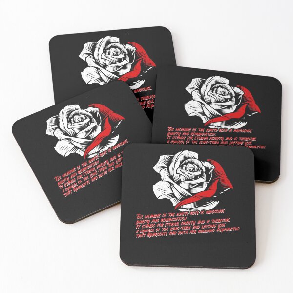 Item preview, White rose meaning roses saying designed and sold by shurikaner.