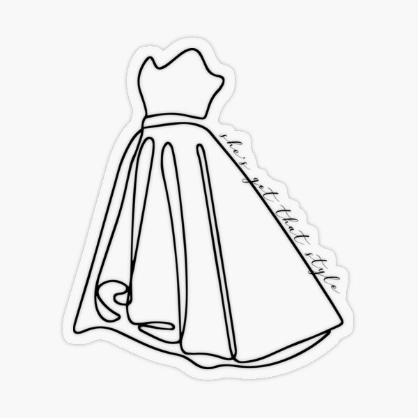 Wedding Dress Outline Template