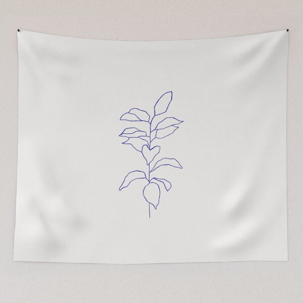 Item preview, Blue botanical painting - Ink D designed and sold by TheColourStudy.