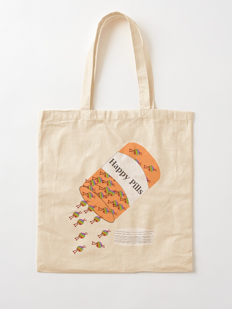 Alternate view of Knitting Happy Pills Tote Bag