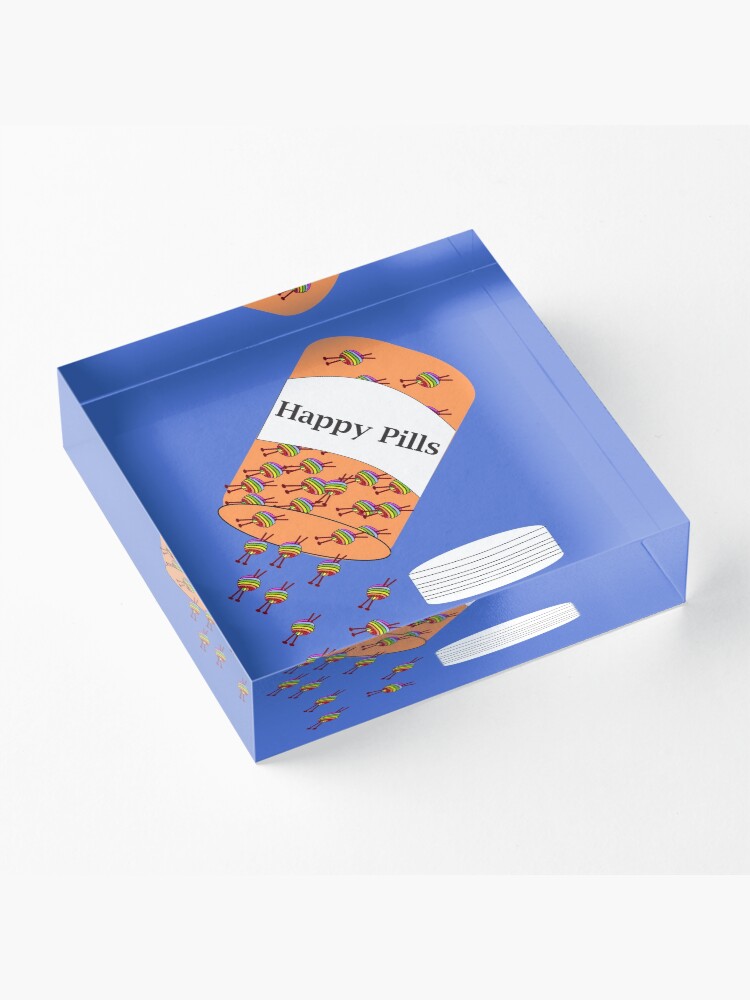 Alternate view of Knitting Happy Pills Acrylic Block