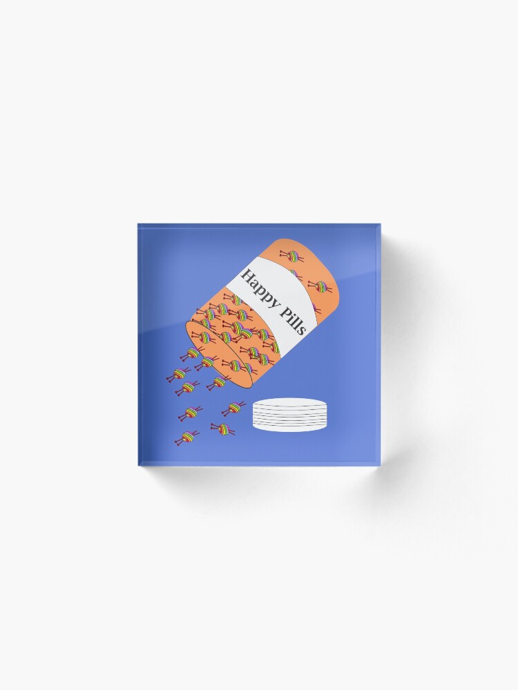Alternate view of Knitting Happy Pills Acrylic Block