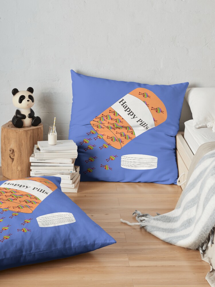 Alternate view of Knitting Happy Pills Floor Pillow