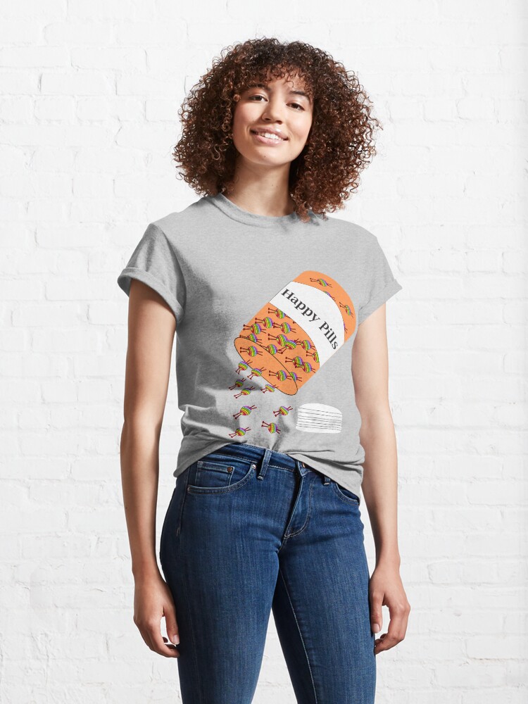 Alternate view of Knitting Happy Pills Classic T-Shirt