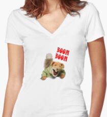 boom boom basil brush Women's Fitted V-Neck T-Shirt