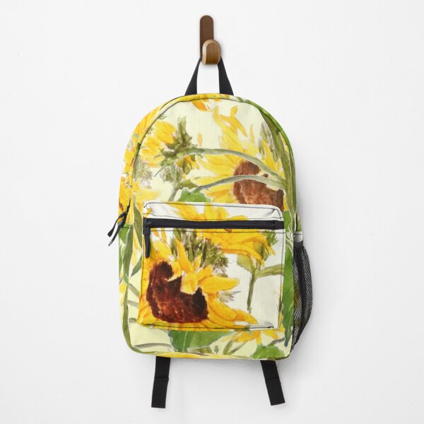 Item preview, hand painted yellow sunflower fields watercolor designed and sold by SelenePaintings .