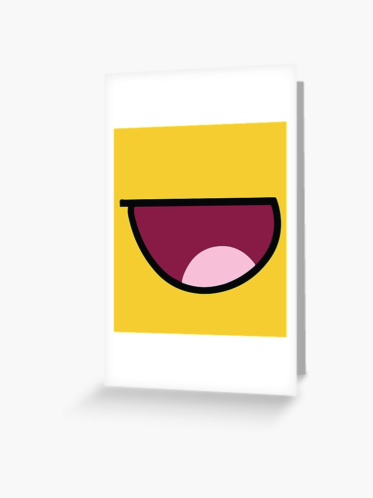 Roblox Epic Face Mask Noob Yellow Greeting Card By Yawnni Redbubble - epic face t shirt roblox