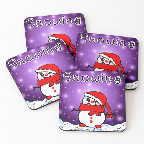 Item preview, Merry Christmas - Snowing  designed and sold by Shirley cute art .