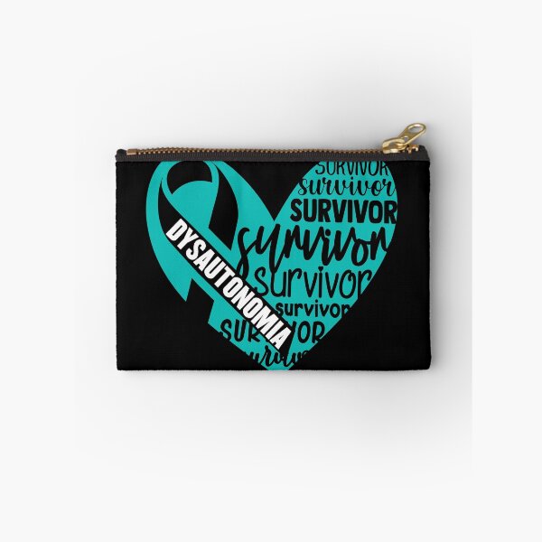 Item preview, Dysautonomia Survivor Heart - Turquoise Awareness Ribbon in October designed and sold by NotEnoughSpoons.