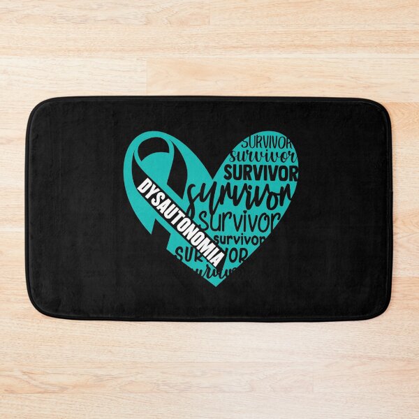 Item preview, Dysautonomia Survivor Heart - Turquoise Awareness Ribbon in October designed and sold by NotEnoughSpoons.