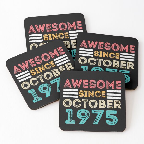 Item preview, Retro Vintage 45th Birthday - Awesome Since October 1975 designed and sold by meedTee.