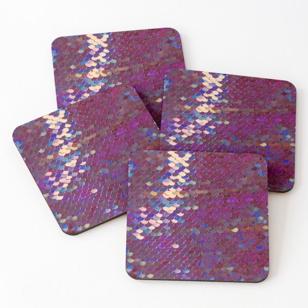 Item preview, Mermaid scales dragon sequins pink designed and sold by chihuahuashower.