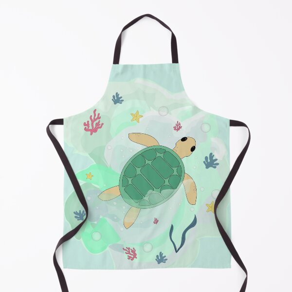 Item preview, Sea turtle surrounded by sea stars , sea plants and sea bubbles, ocean Vibes, Ocean creatures, Sea life designed and sold by SGS-.