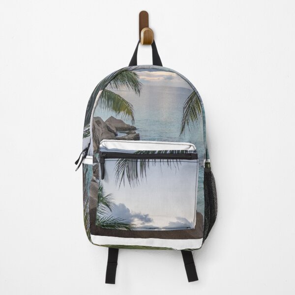 Item preview, Beautiful beach with palm trees designed and sold by Keno185.
