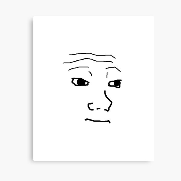 Как называется белое лицо мем "Wojak Meme 4Chan" Canvas Print for Sale by mattix147 Redbubble