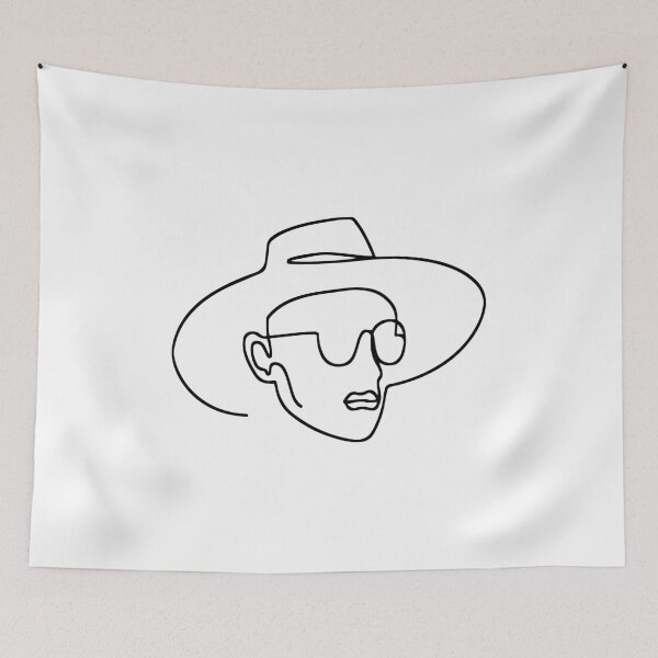 Item preview, Abstract Man Wearing Hat & Glasses - One Line Drawing designed and sold by RLYGR8.