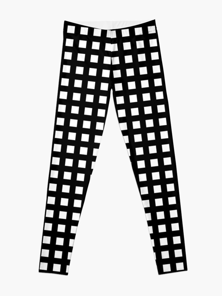 Alternate view of Horizontal and vertical lines. Grid stripes. Geometric pattern. Minimalism. Black and white. Leggings