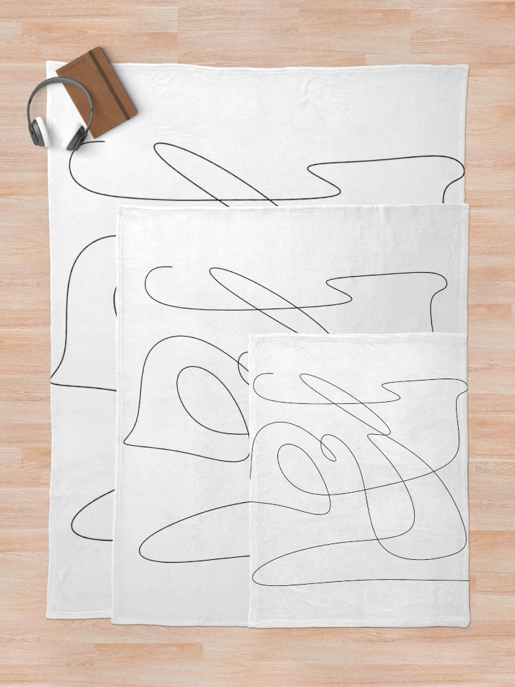 Thumbnail 5 of 6, Throw Blanket, Abstract Single Line Drawing designed and sold by OneLinePrint.
