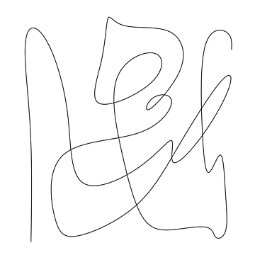 Artwork thumbnail, Abstract Single Line Drawing by OneLinePrint